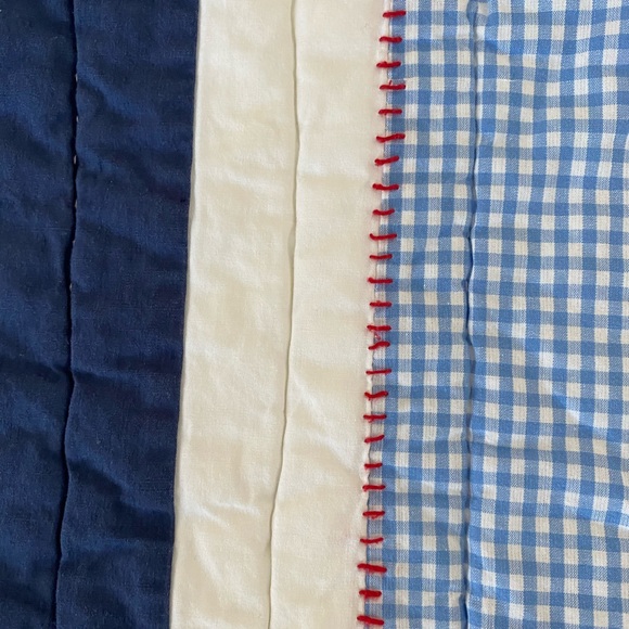 Quilted Multi colored baby Quilt - Picture 3 of 10